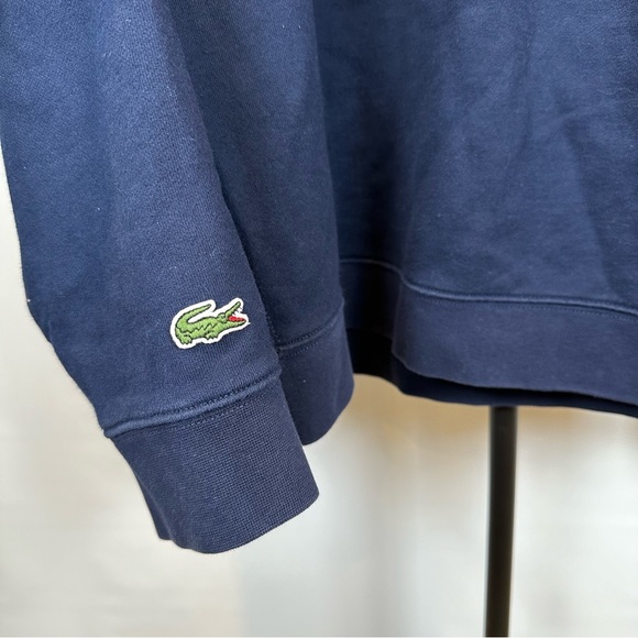 Lacoste Navy Logo Crewneck Sweatshirt SzXL - Picture 2 of 9